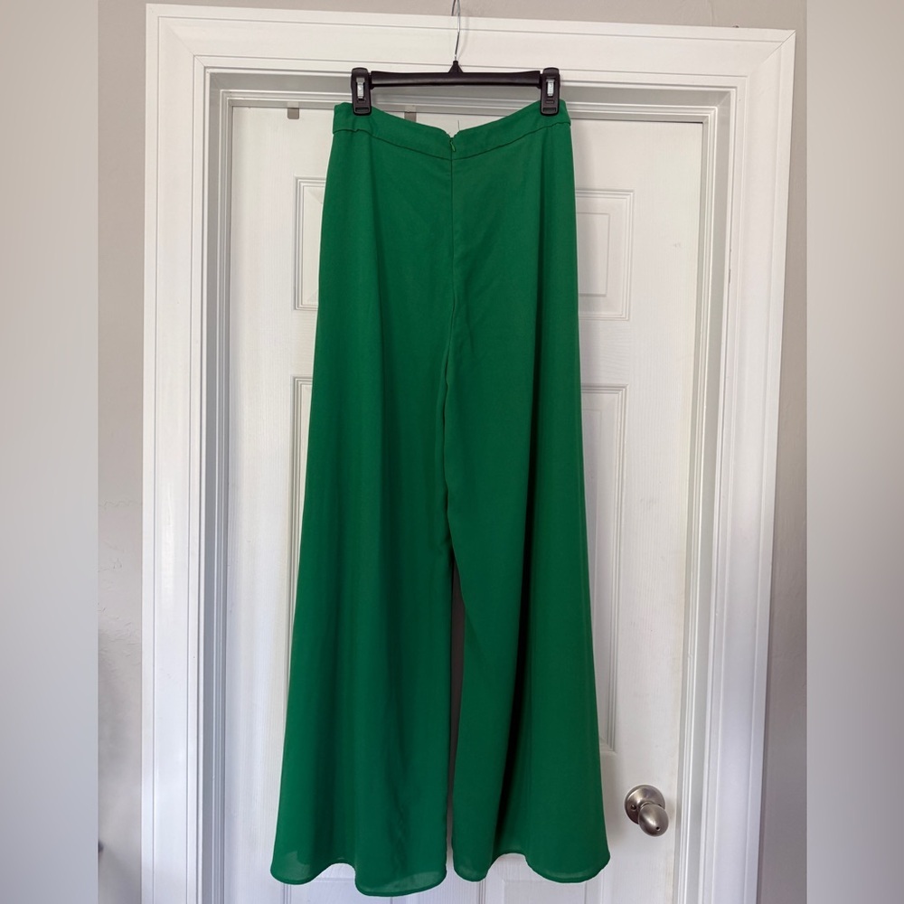 Lulu's Emerald Green High-Waist Pants - Picture 3 of 4